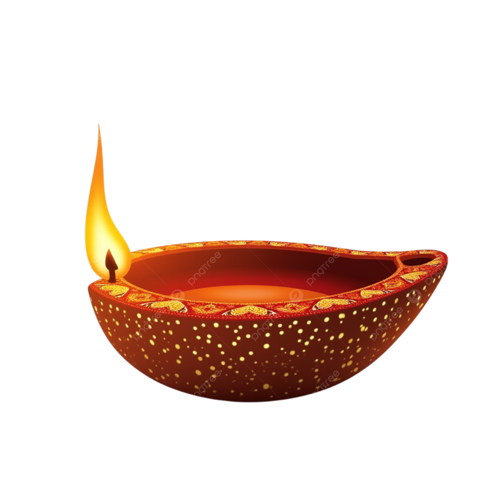 an oil lamp on a white background