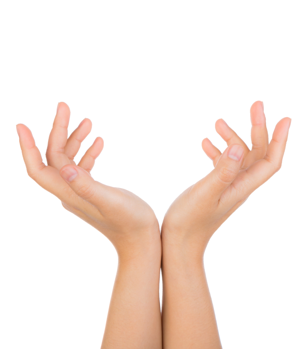 a woman's hands with their palms open