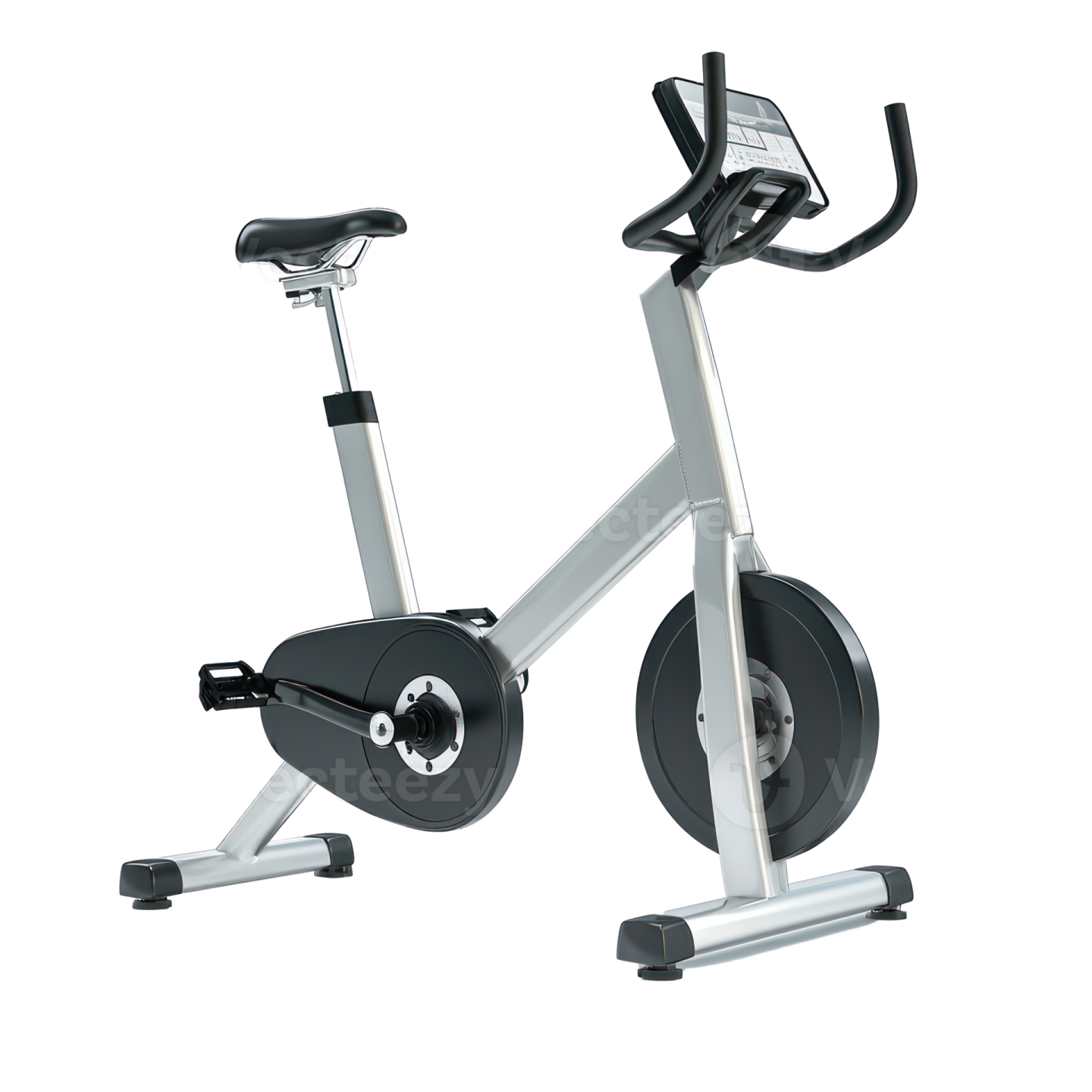 a stationary exercise bike on a white background