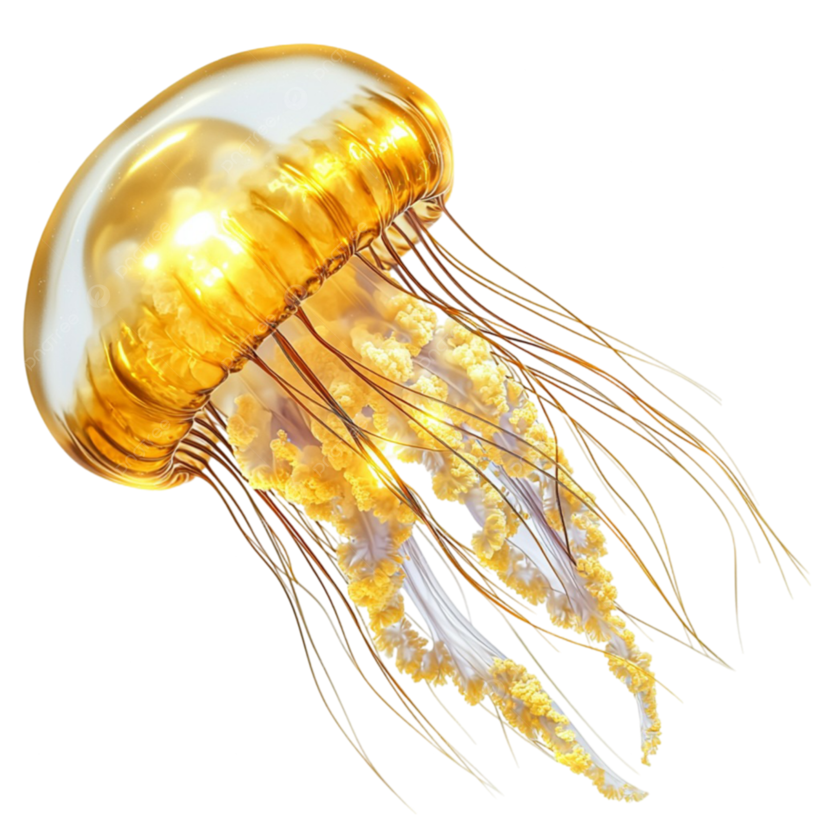 a jellyfish swimming in the water