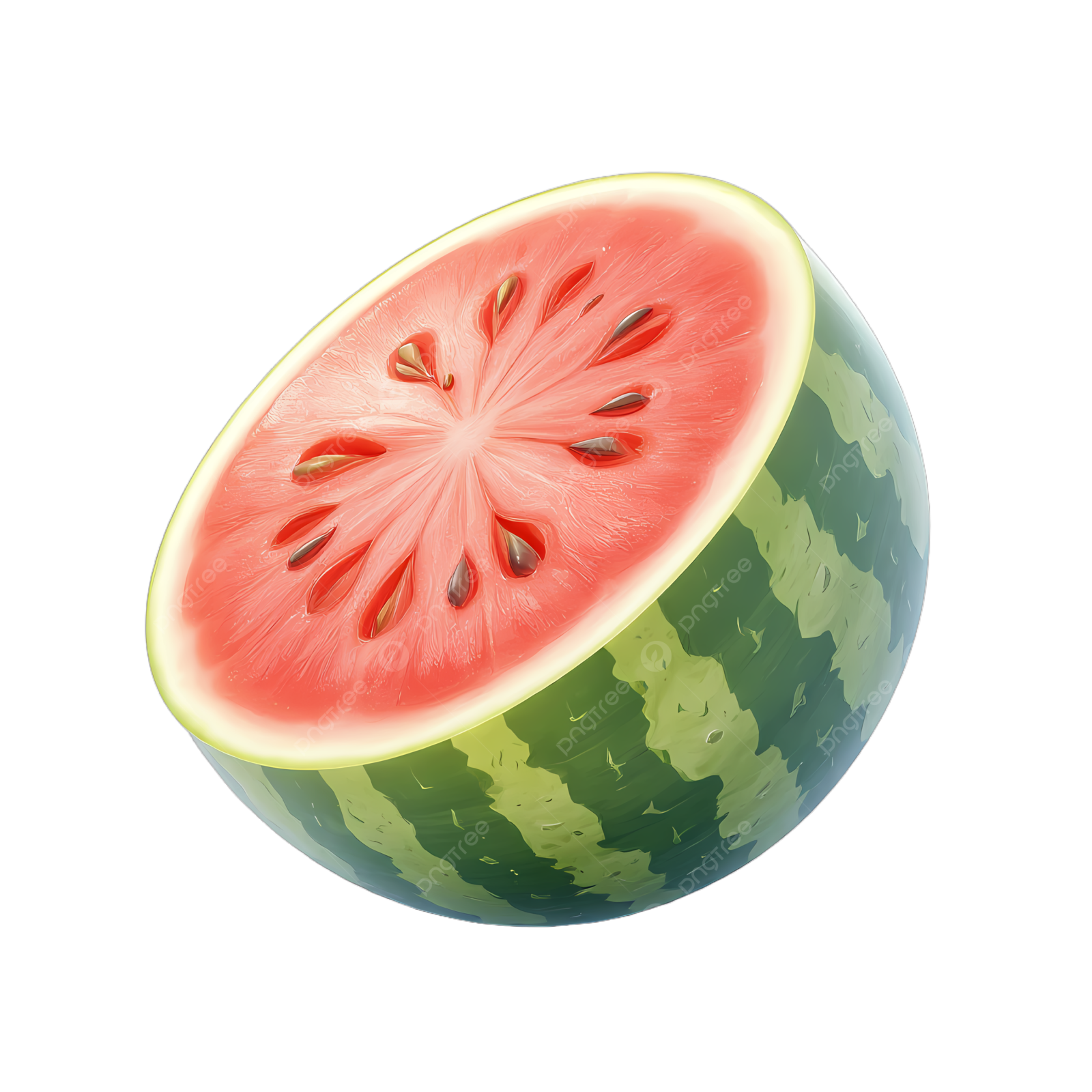 a watermelon cut in half