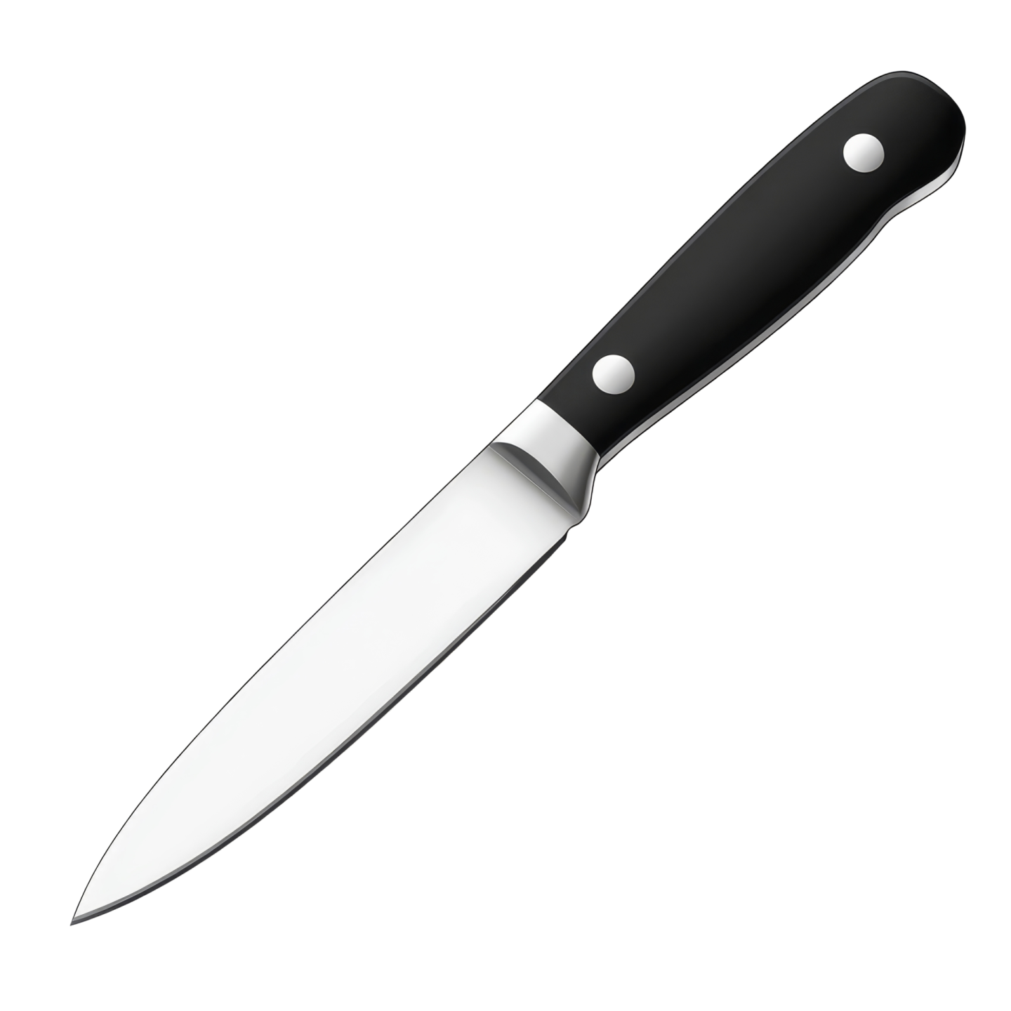a black and white knife on a white background