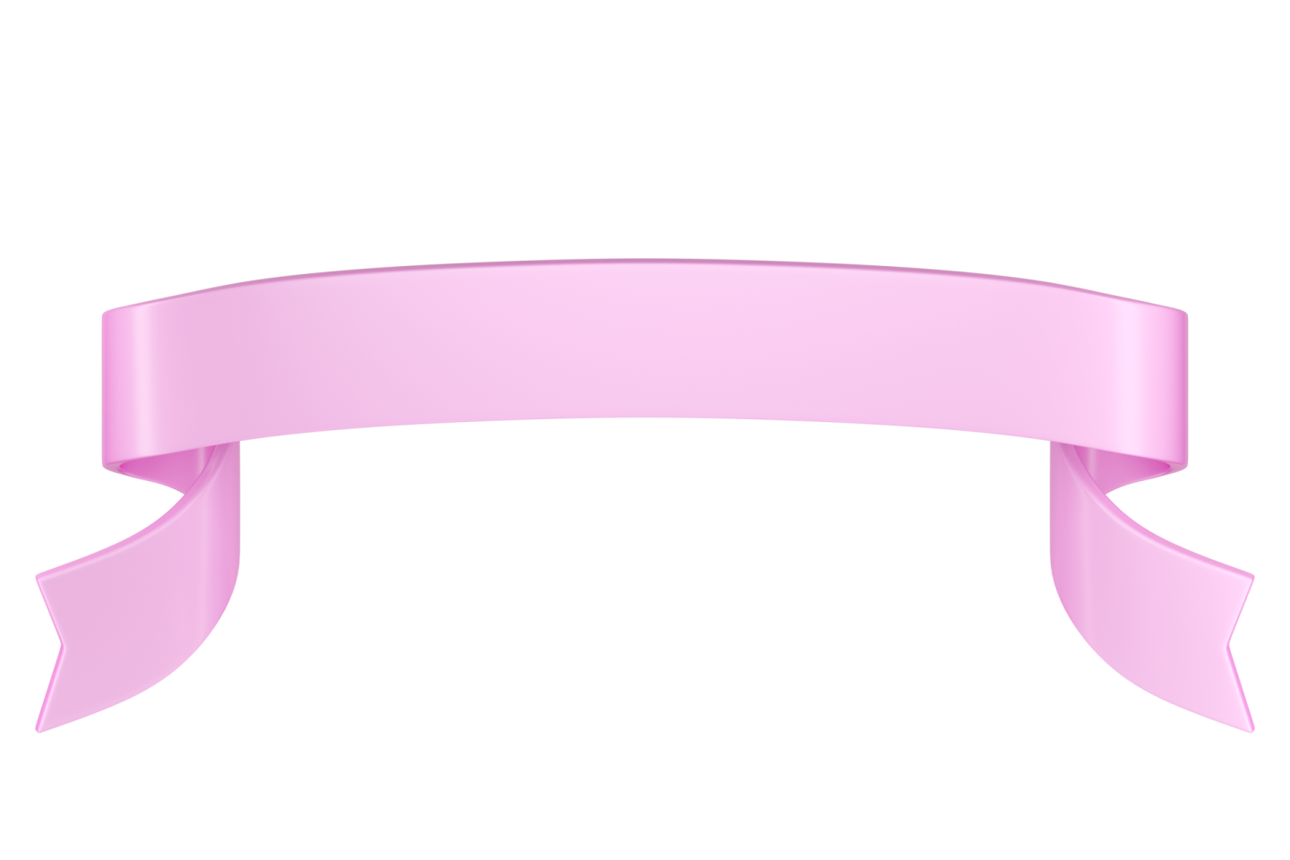a pink ribbon on a white background