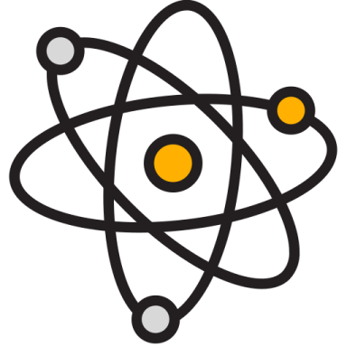 a black and white image of an atom