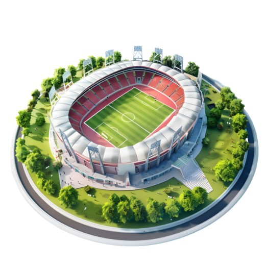 an aerial view of a soccer stadium