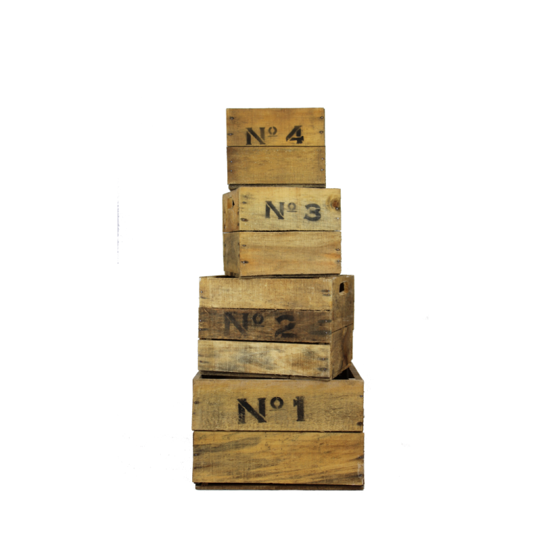 a stack of wooden blocks with numbers on them