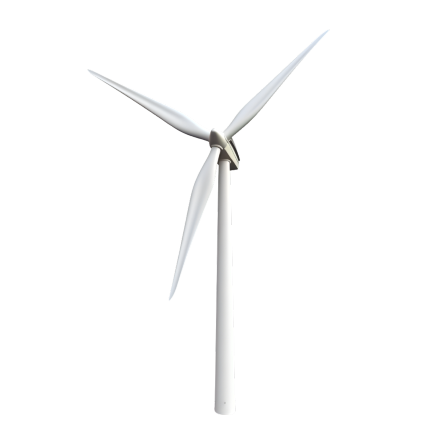 a wind turbine on a white background