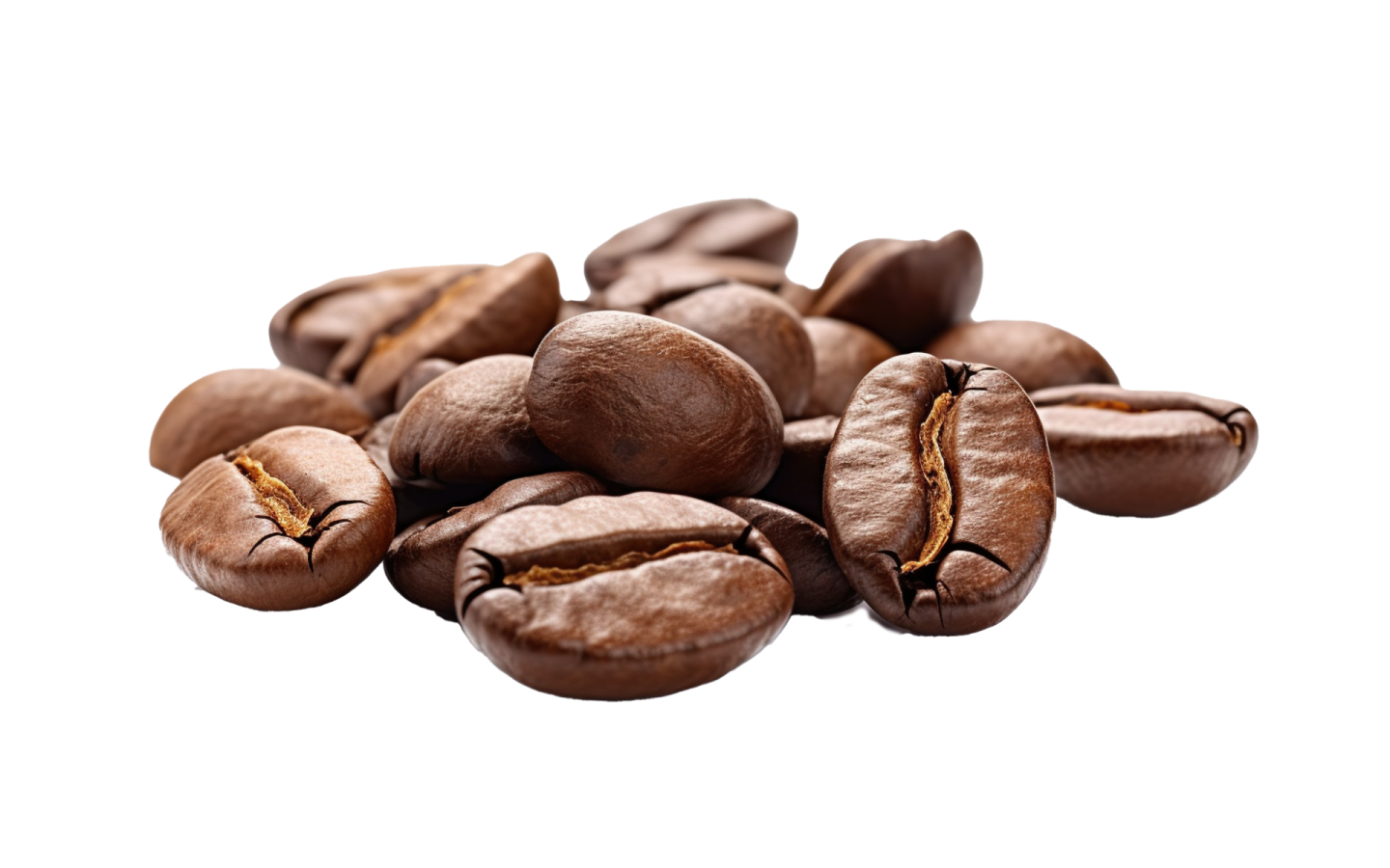 a pile of roasted coffee beans