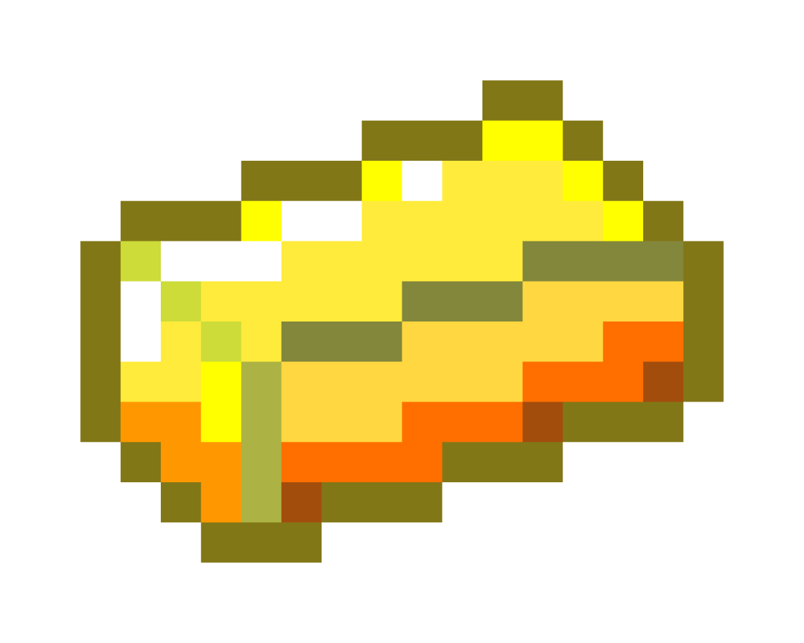 a pixeled image of a piece of cheese