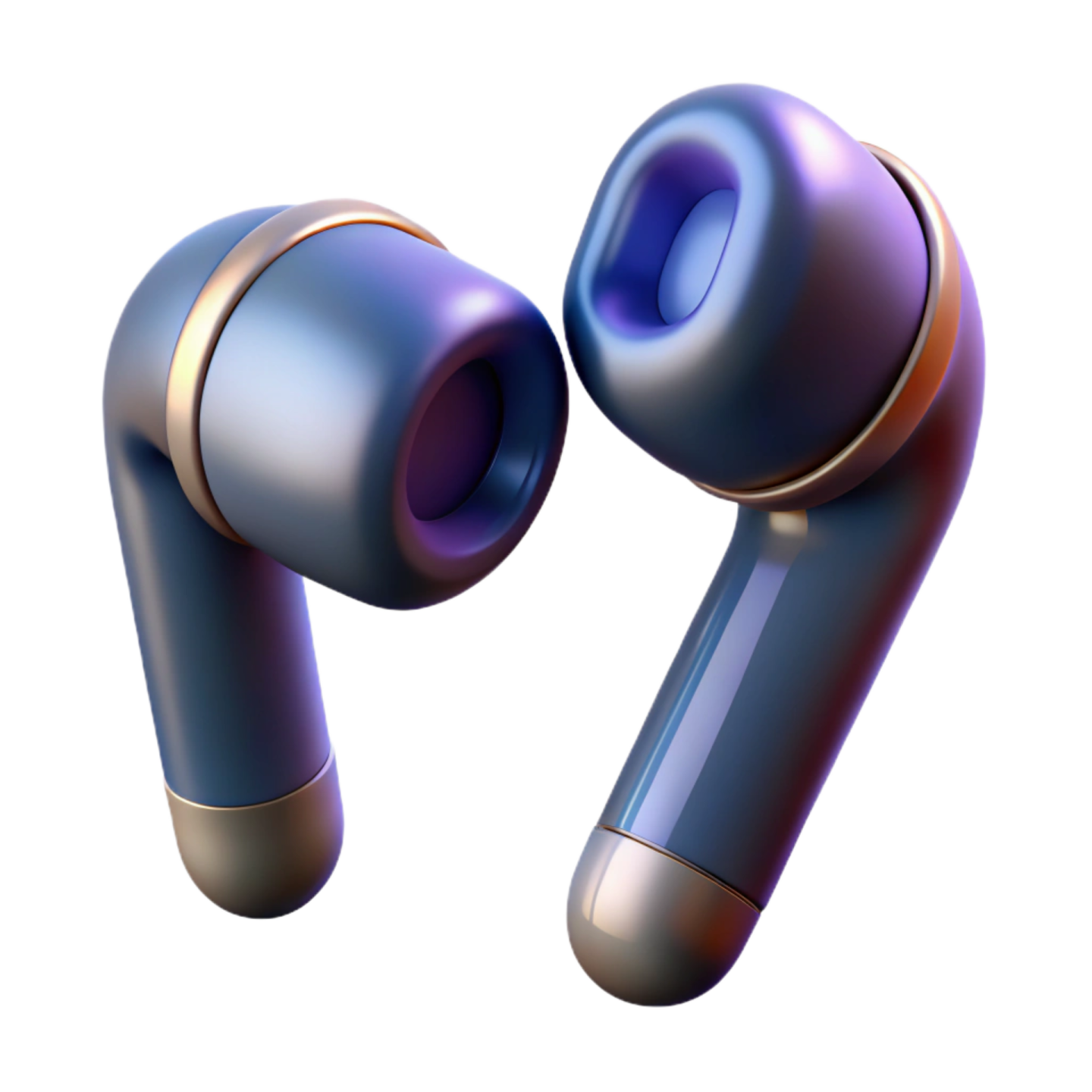 a pair of earphones on a white background