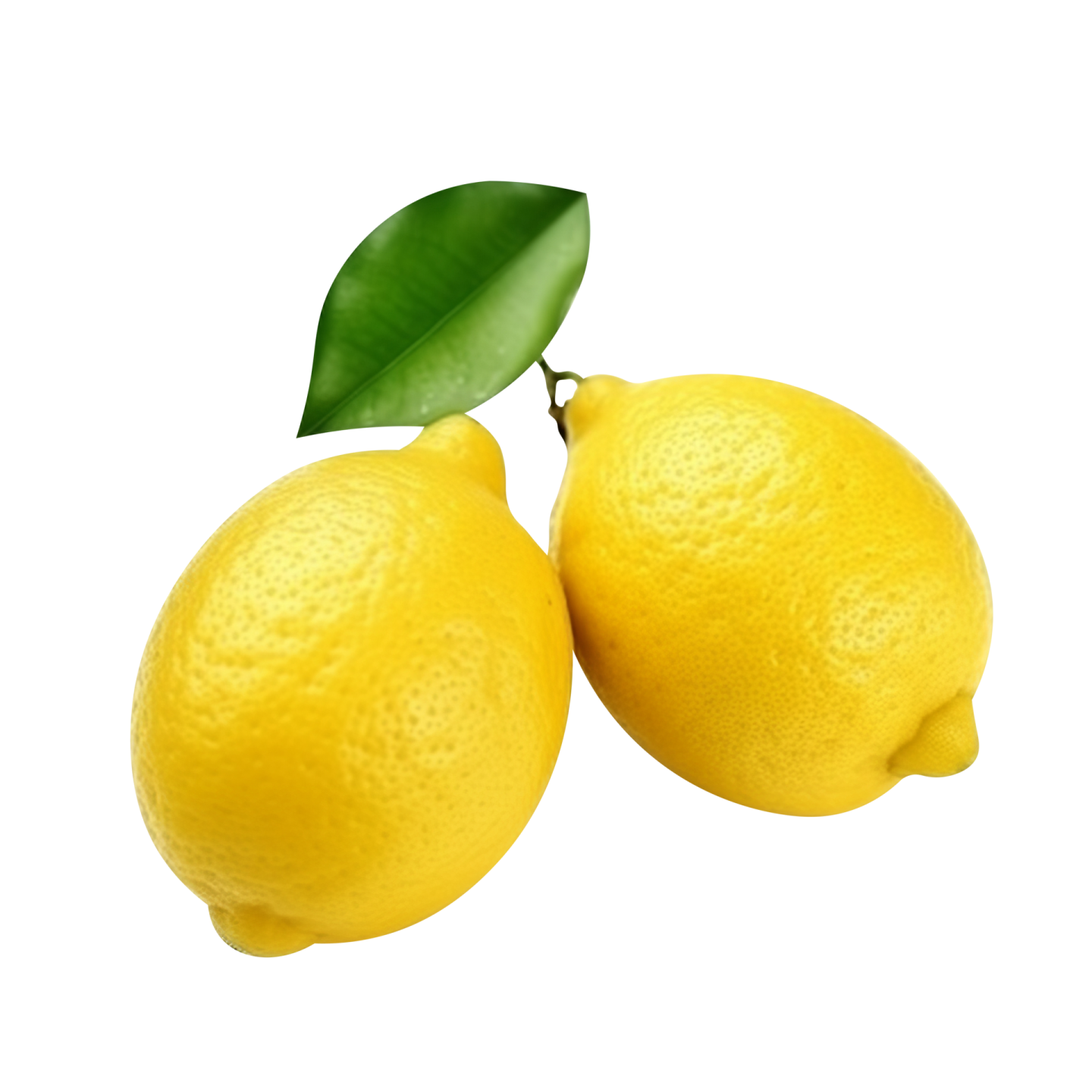 two lemons on a white background