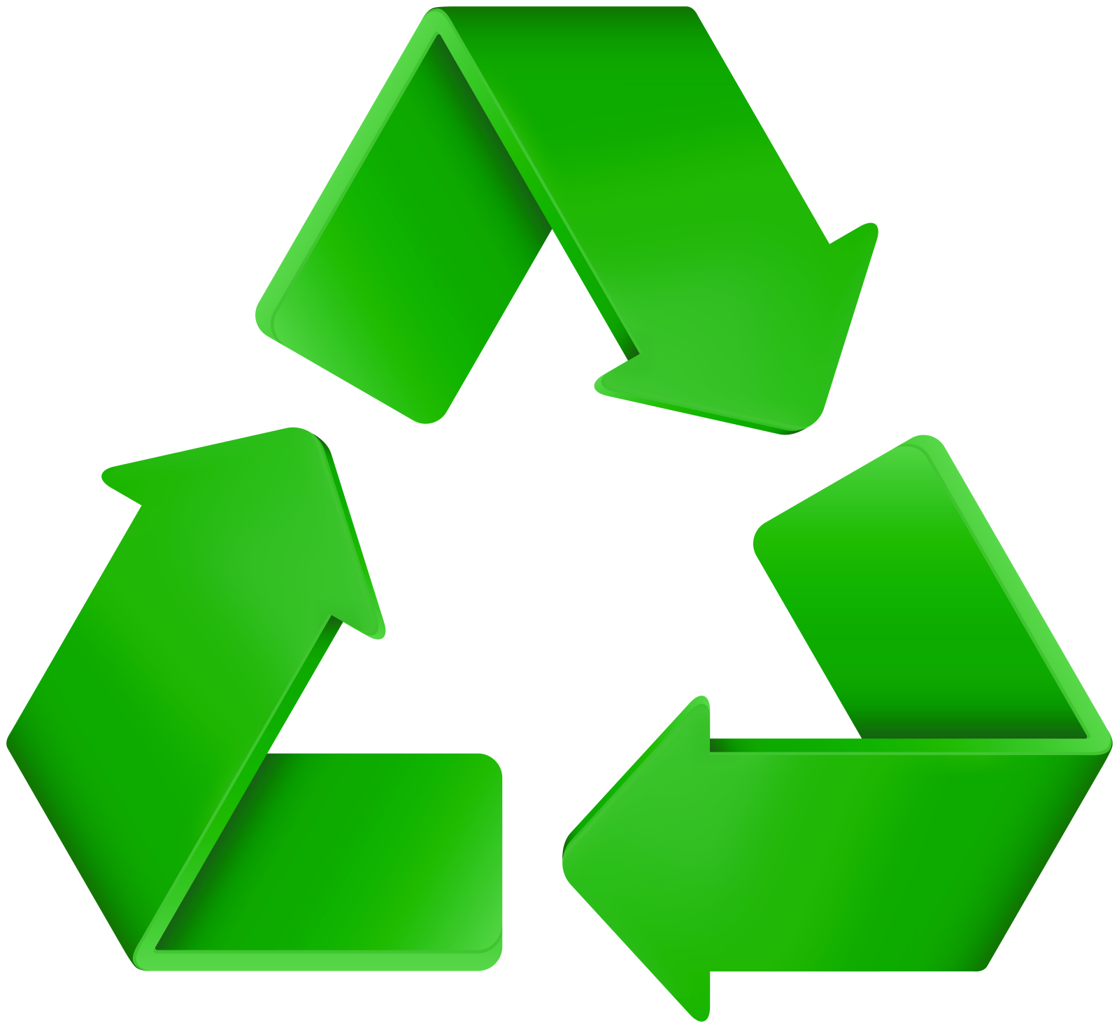 a green recycling symbol