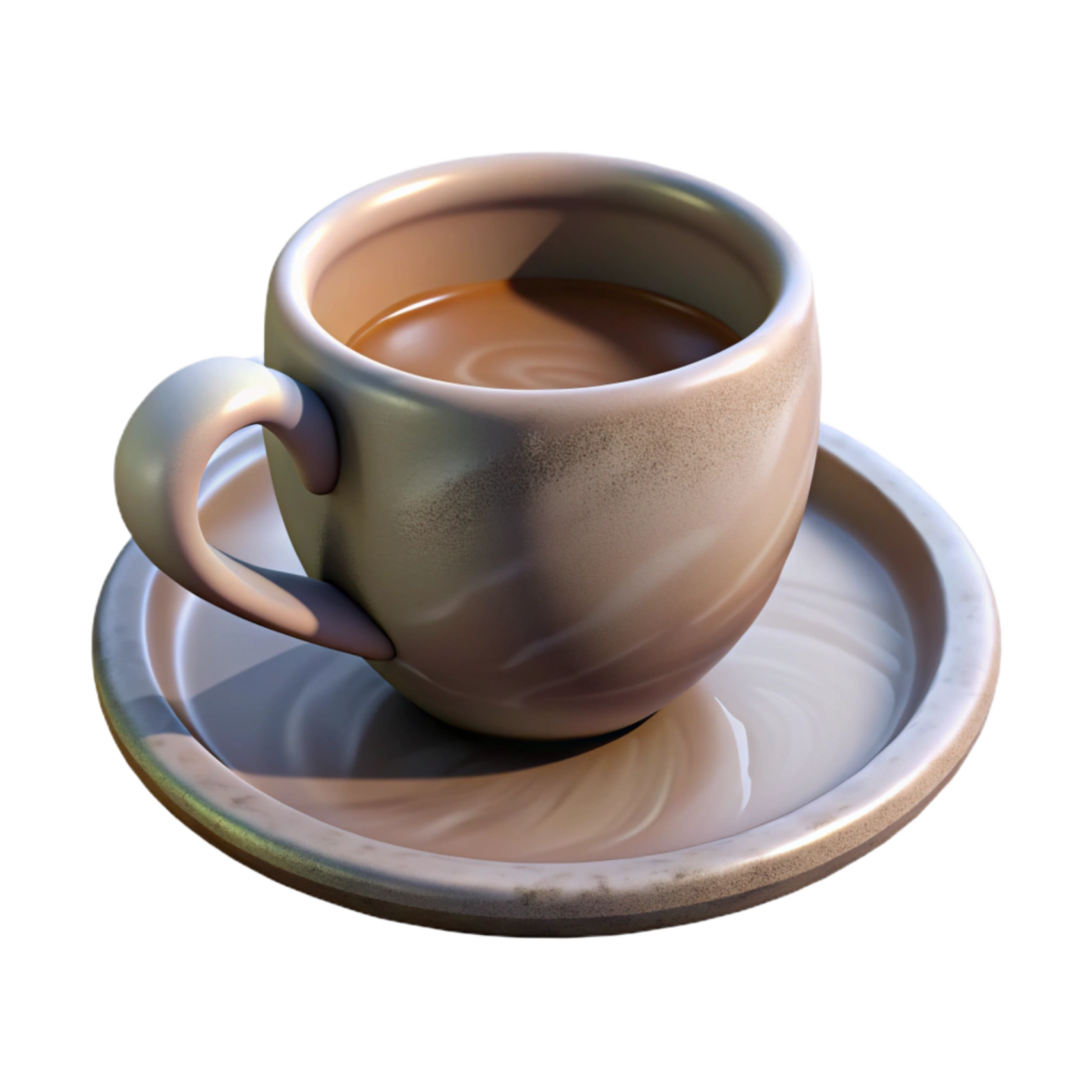 a cup of coffee on a saucer