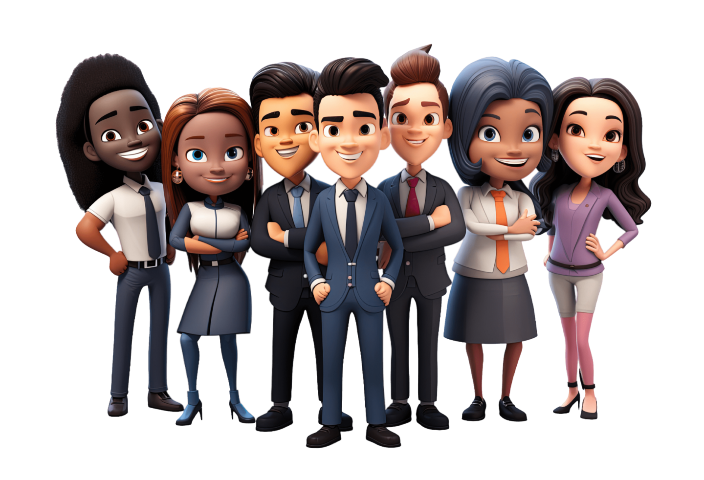 a group of business people standing together