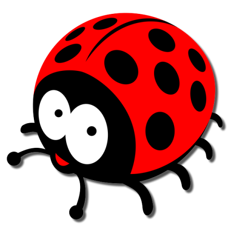 a lady bug with black spots on it's body
