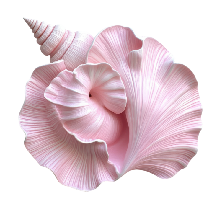 a pink flower on a white background