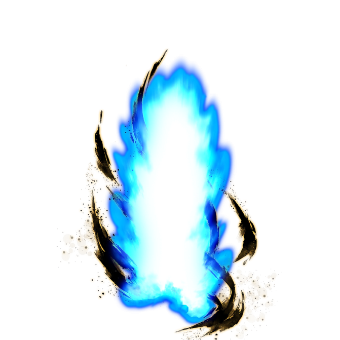 a blue flame on a white background