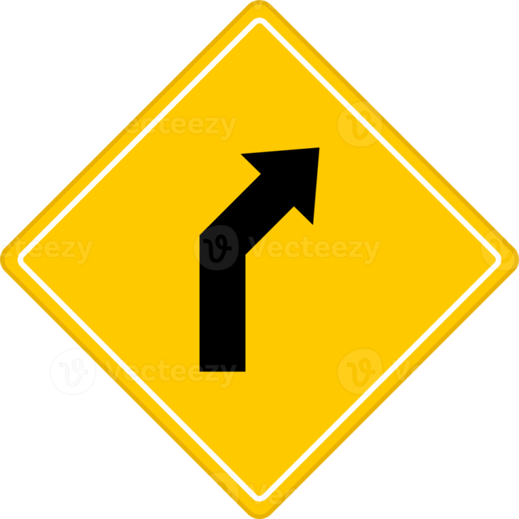a yellow road sign with an arrow pointing left