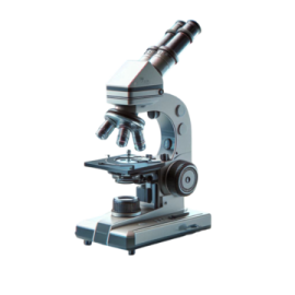 a microscope on a white background