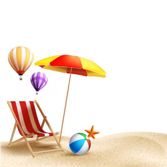 a beach chair and umbrella on the sand
