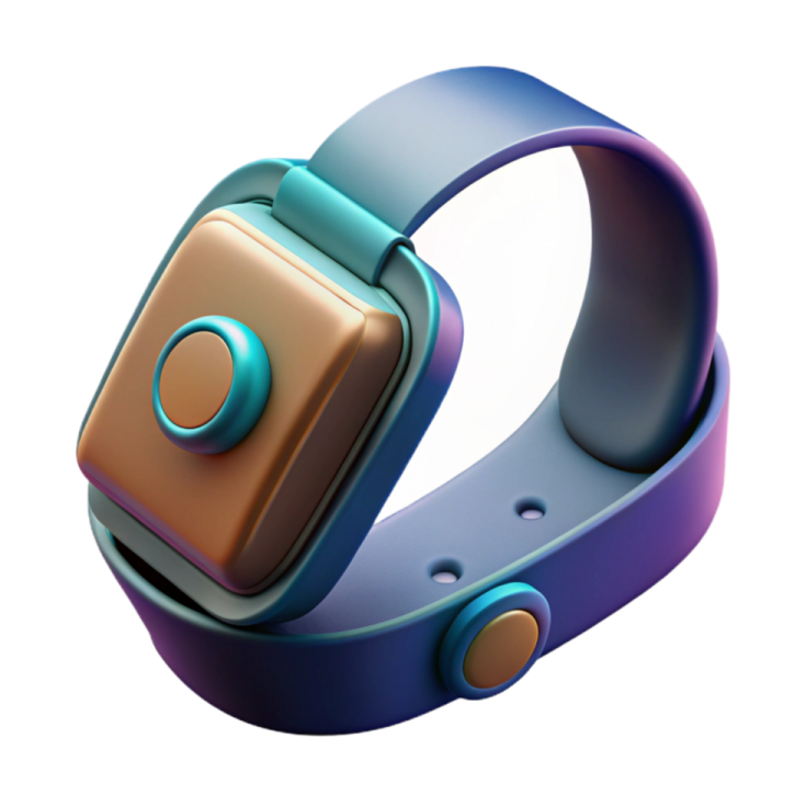an apple watch with a blue band