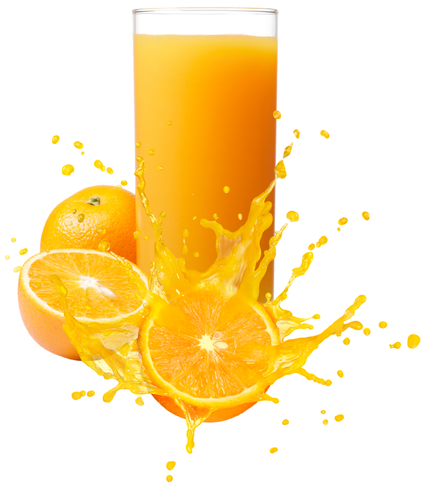 a glass of orange juice