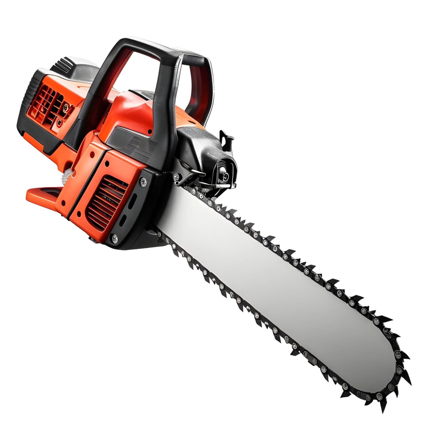 a chainsaw is shown on a white background