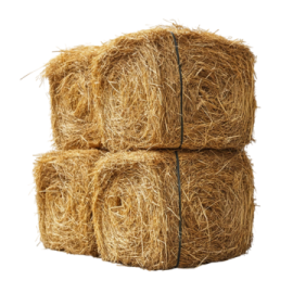 a stack of hay bales