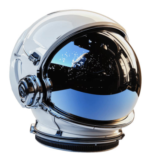 an astronaut helmet on a white background