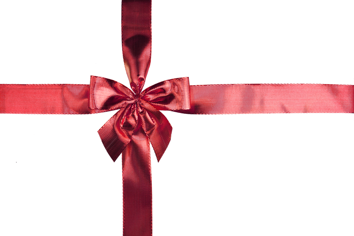 a red ribbon on a white background