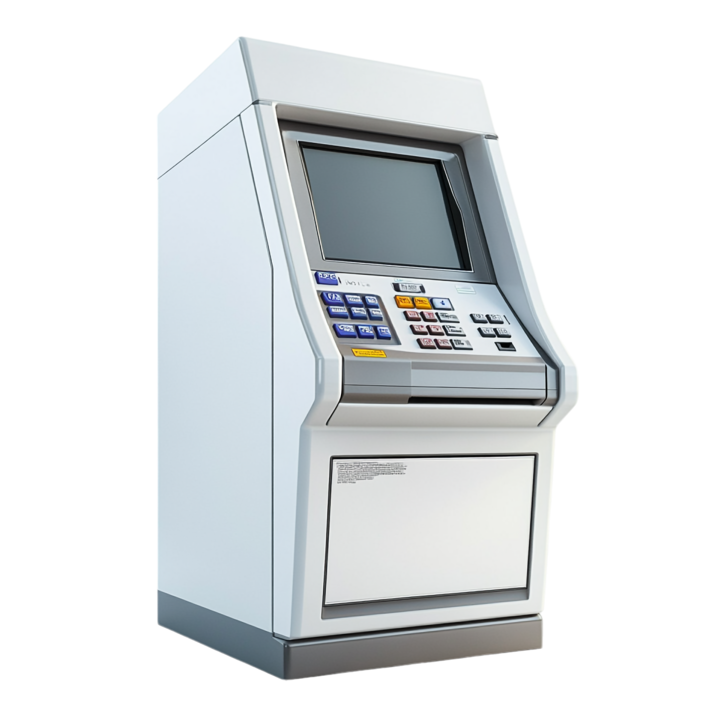 an atm machine with a white background