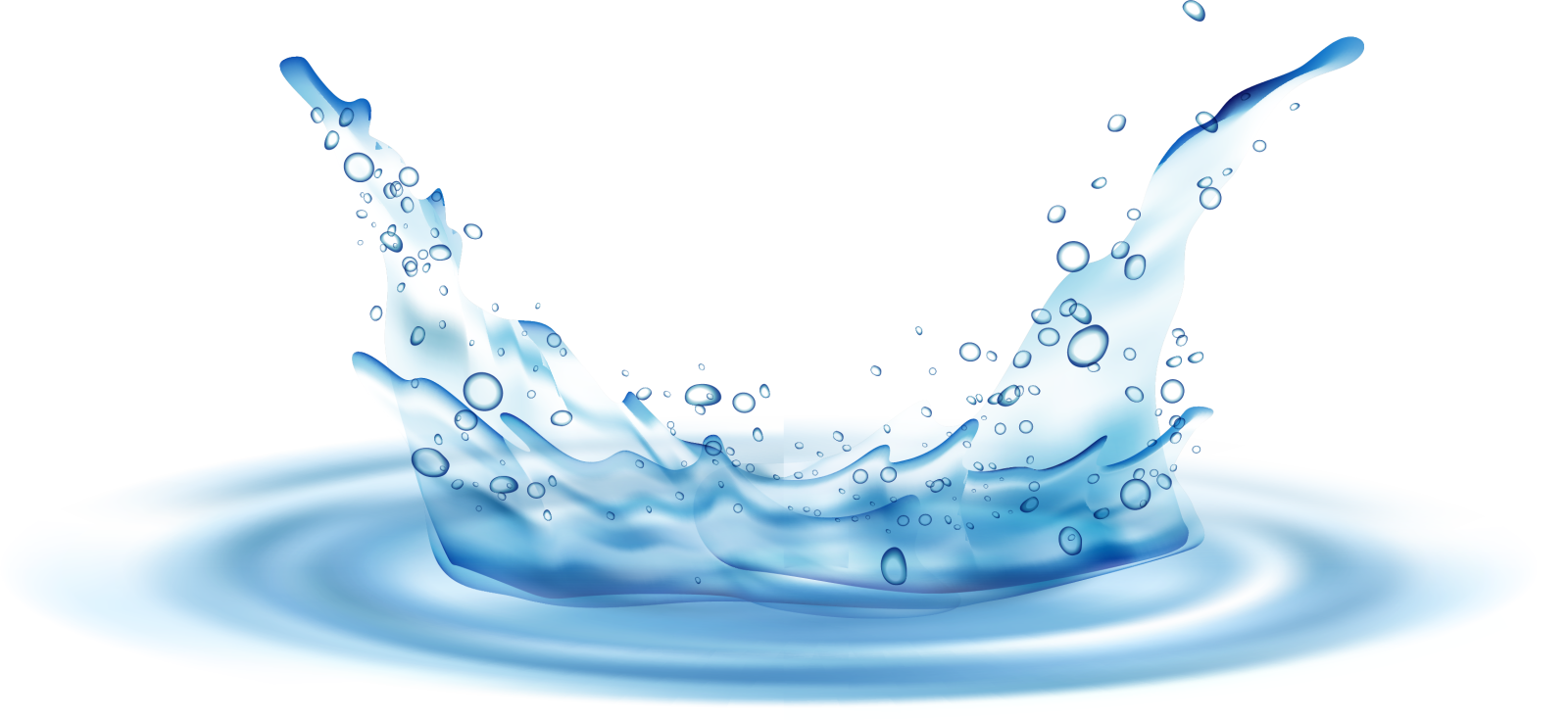 a splash of water on white background