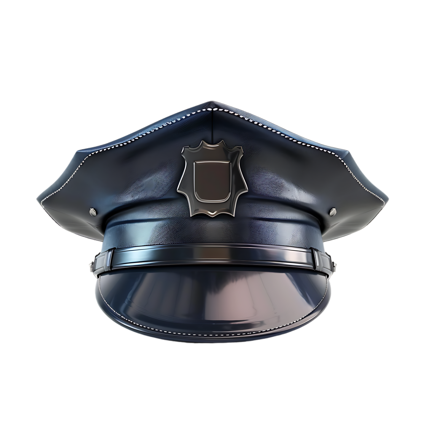 a police hat on a white background