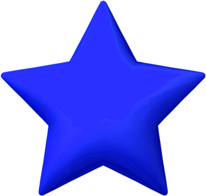 a blue star on a white background