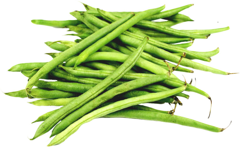 a pile of green beans