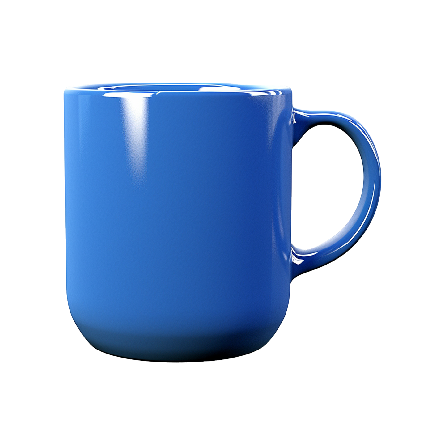 a blue mug on a white background