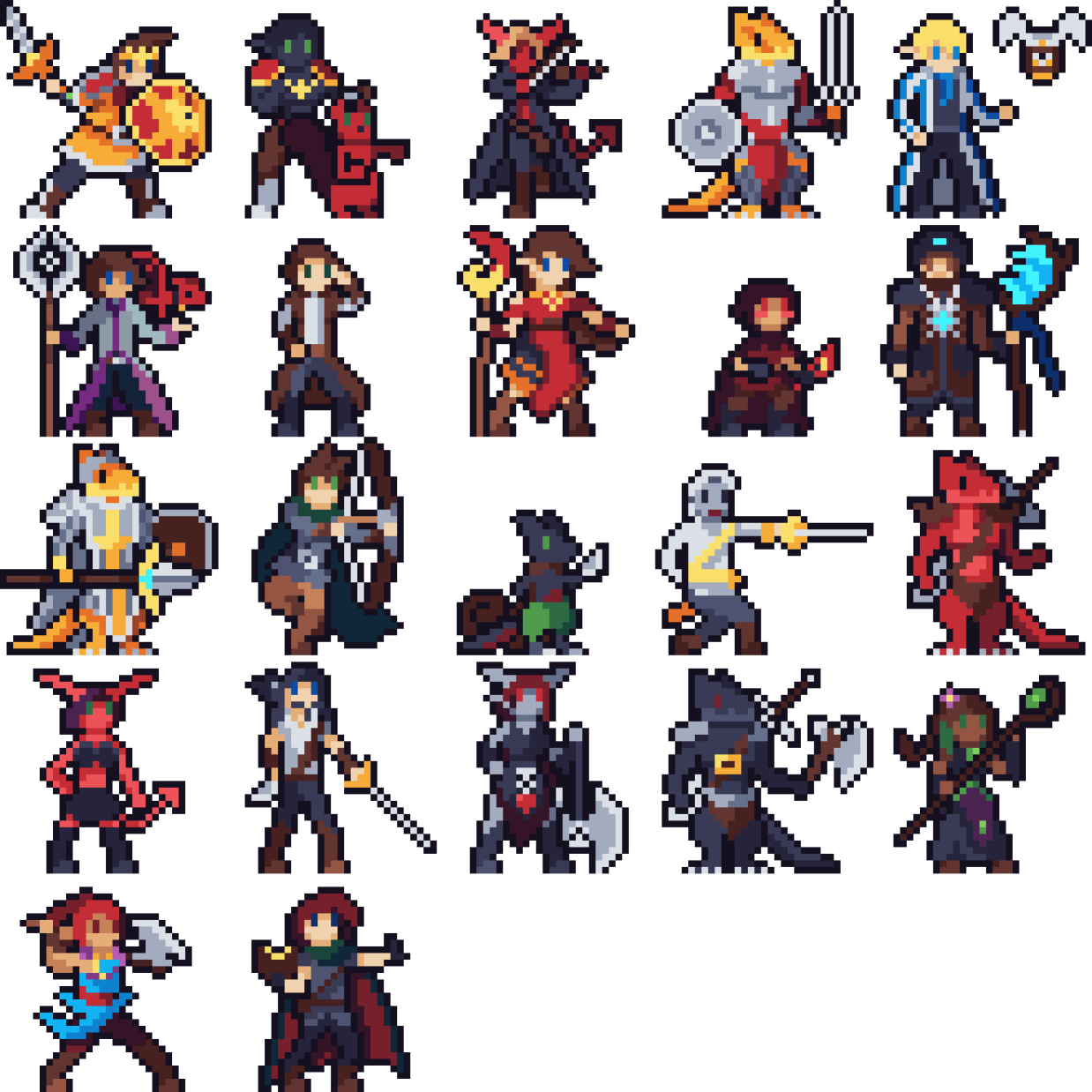 a bunch of pixel art
