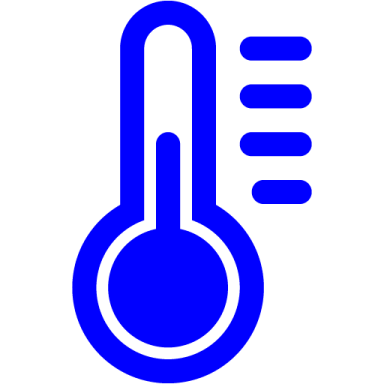 a thermometer icon on a white background