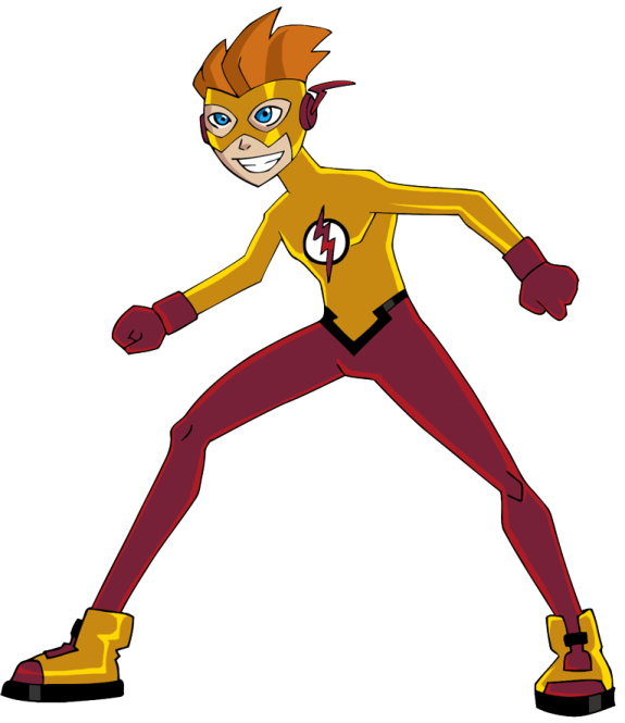 a cartoon character in a yellow and red outfit