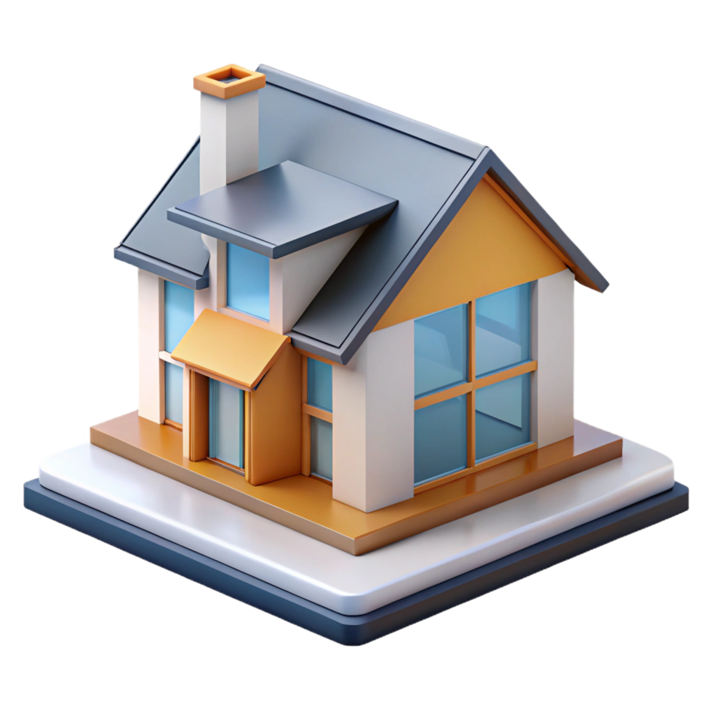 a model of a house on a white background