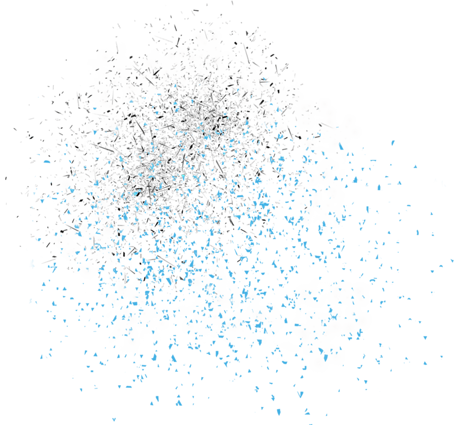 a white background with lots of blue dots