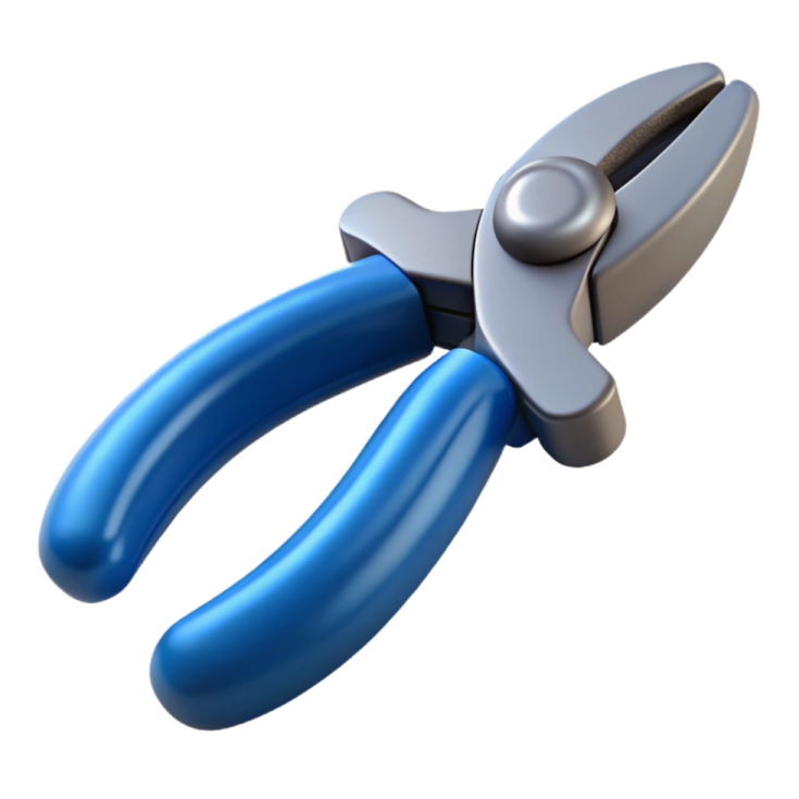 a pair of pliers on a white background