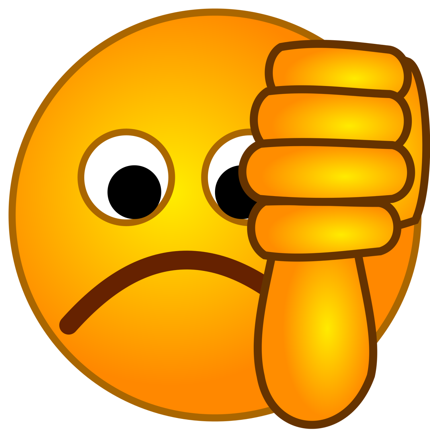 a smiley face with a fist in the middle
