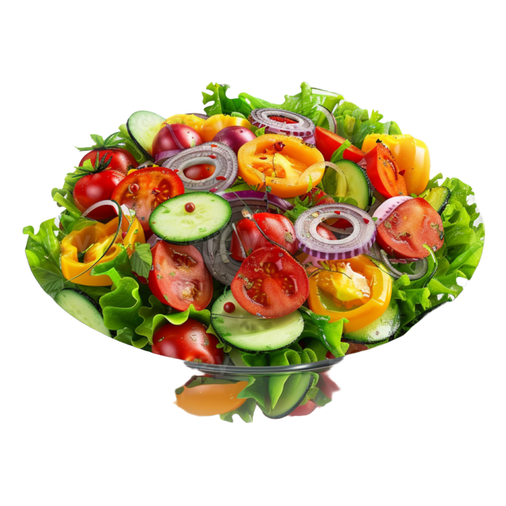 a glass bowl filled with fresh vegetables