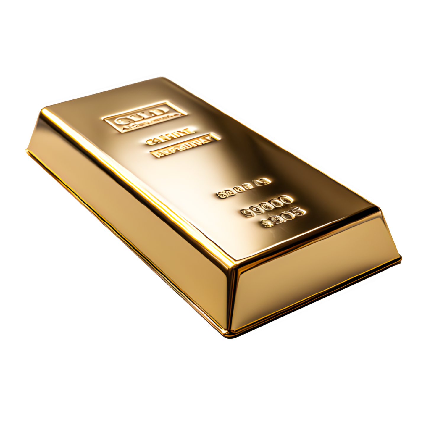 a gold bar on a white background