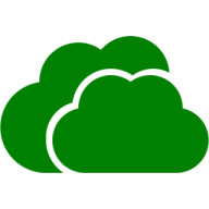 a green cloud on a white background