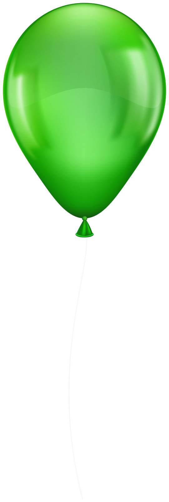 a green balloon on a white background