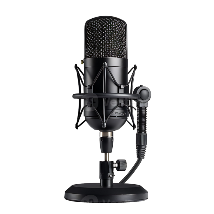 a microphone on a white background