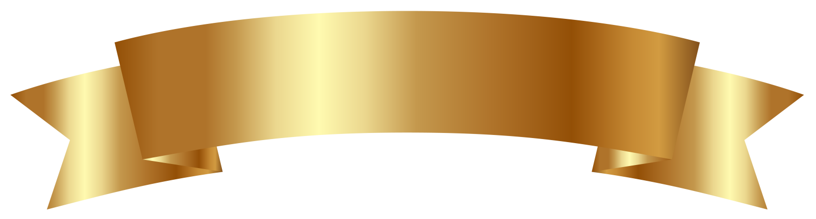 a gold ribbon on a white background
