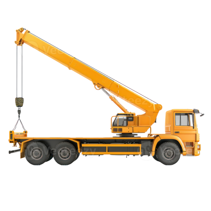 a crane on a white background